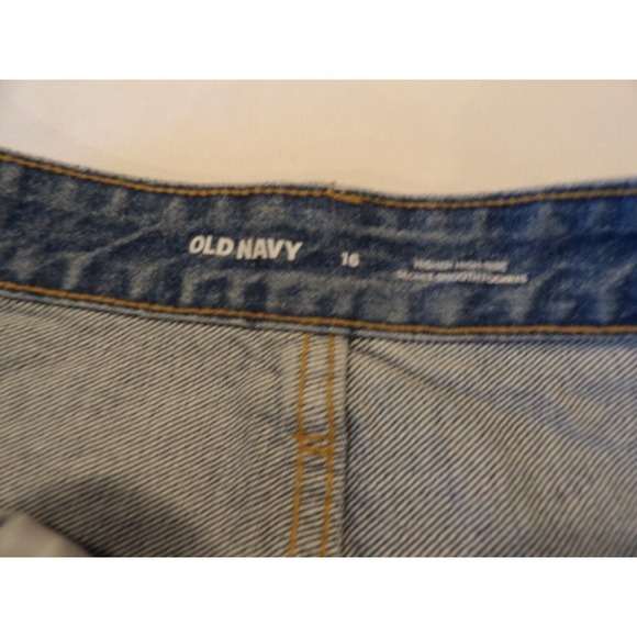 Old Navy 16 Denim Skirt Higher High Rise Secret Smooth Pockets Button Fly - Picture 9 of 12